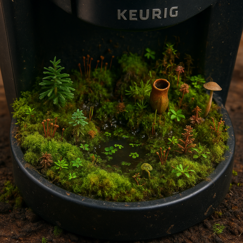 We Turned Our Office Keurig Into a Thriving Ecosystem of Moss and Despair