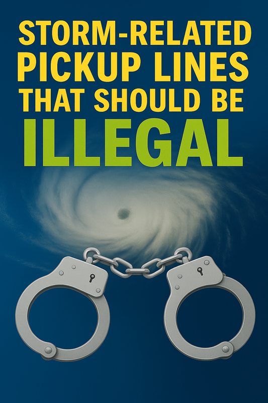 Storm-Related Pickup Lines That Should Be Illegal ☁️ Ranked by handcuffs because some of y’all need to be stopped.