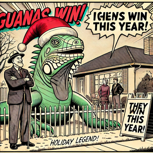 Grandpa’s Christmas Lights vs. Florida’s Iguanas (Guess Who Wins?)