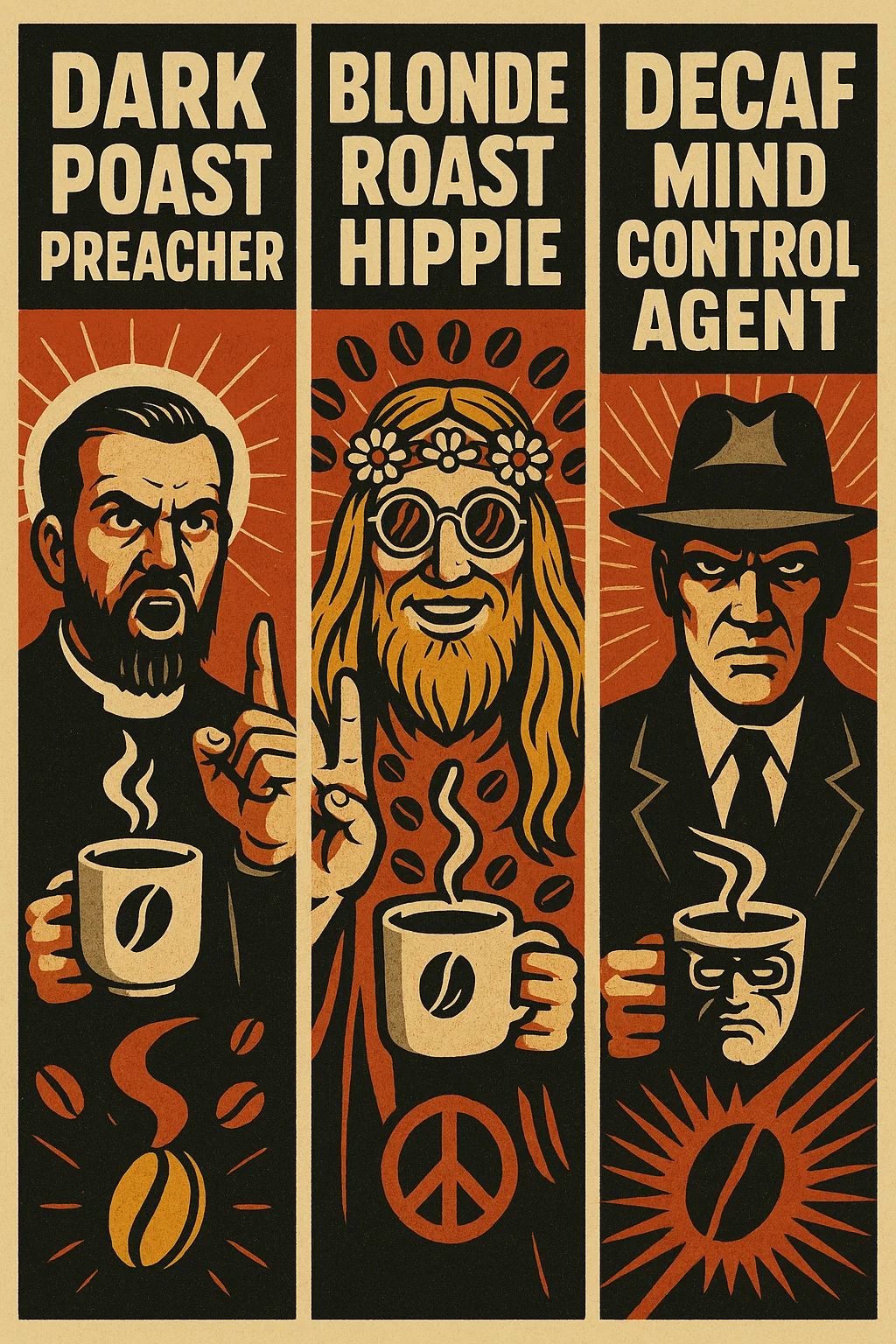 Coffee Cult Leaders: If These Beans Were Religions ☕ A Satirical Guide to Choosing Your Roast Based on Full-Blown Caffeine Theology
