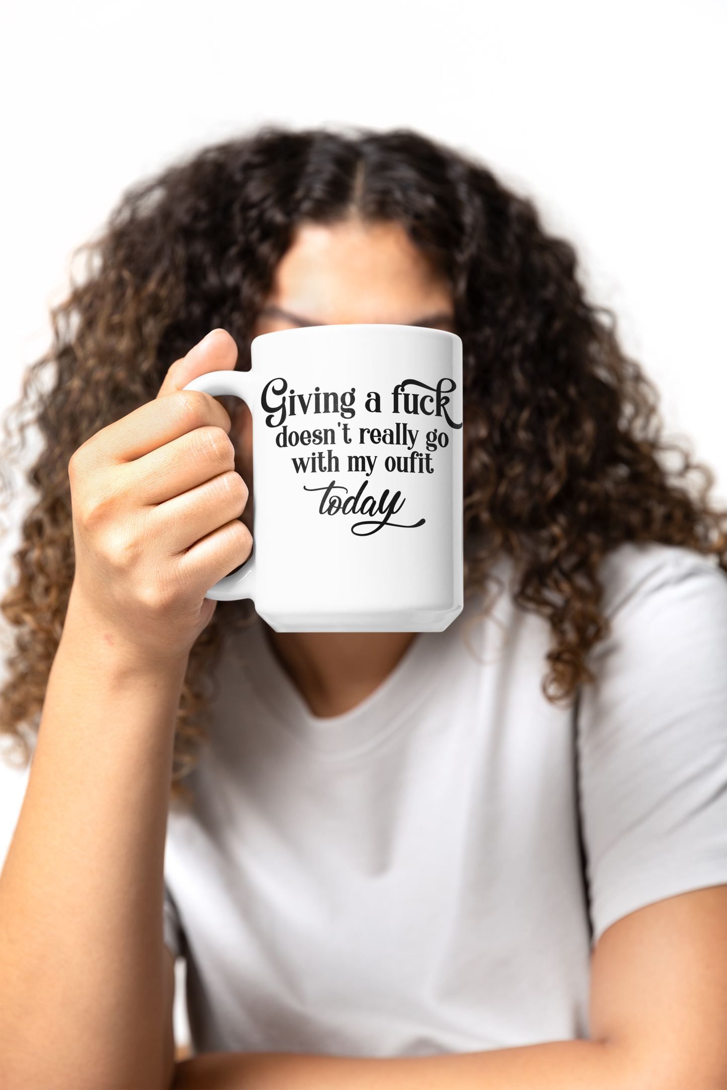 Giving a Fuck doesn't really go with my outfit today 15 oz. coffee mug