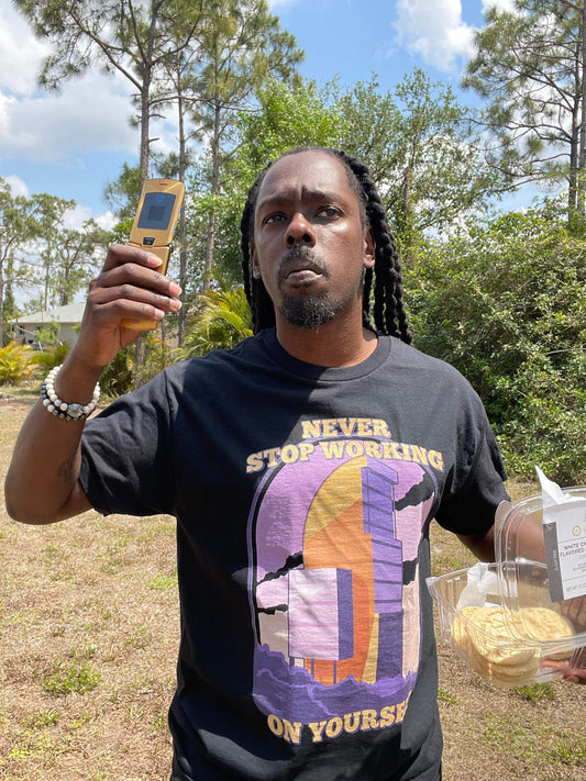 Never Stop Working On Yourself I4 Eyesore (majesty) all cotton shirts men's and women's fits