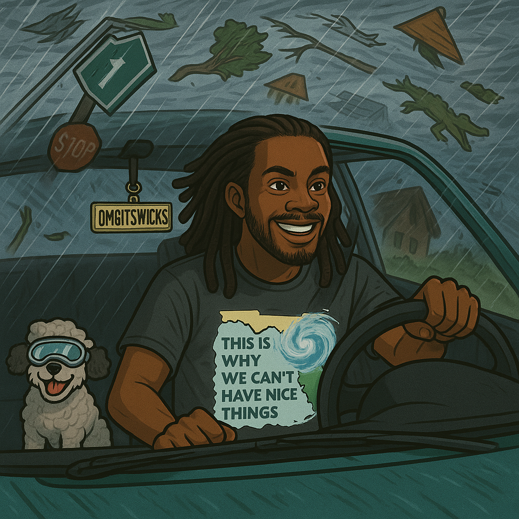 Florida Hurricane Shirt – “This Is Why We Can’t Have Nice Things” (Black Tee) Florida