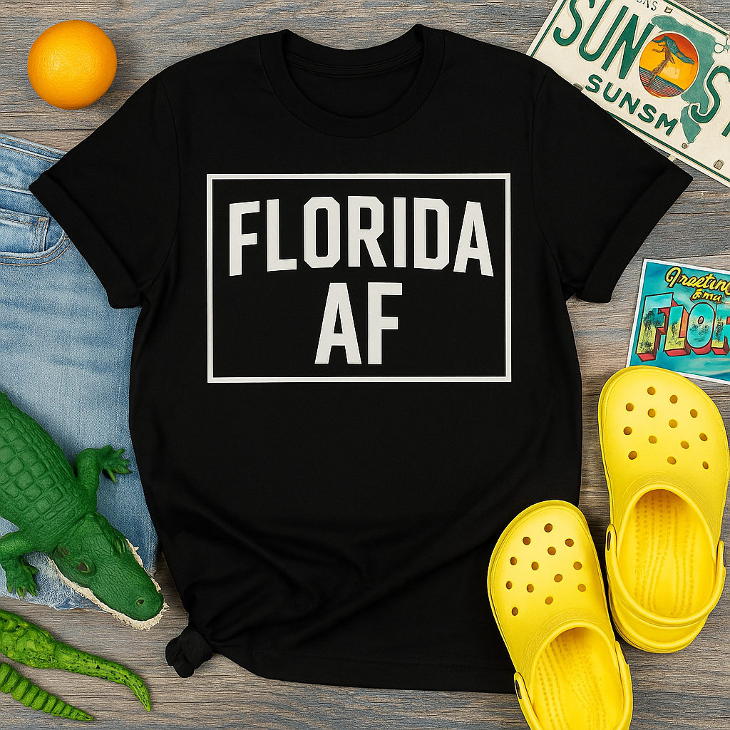 Florida AF Bold Minimalist Tee for True Locals | Funny Florida Shirt