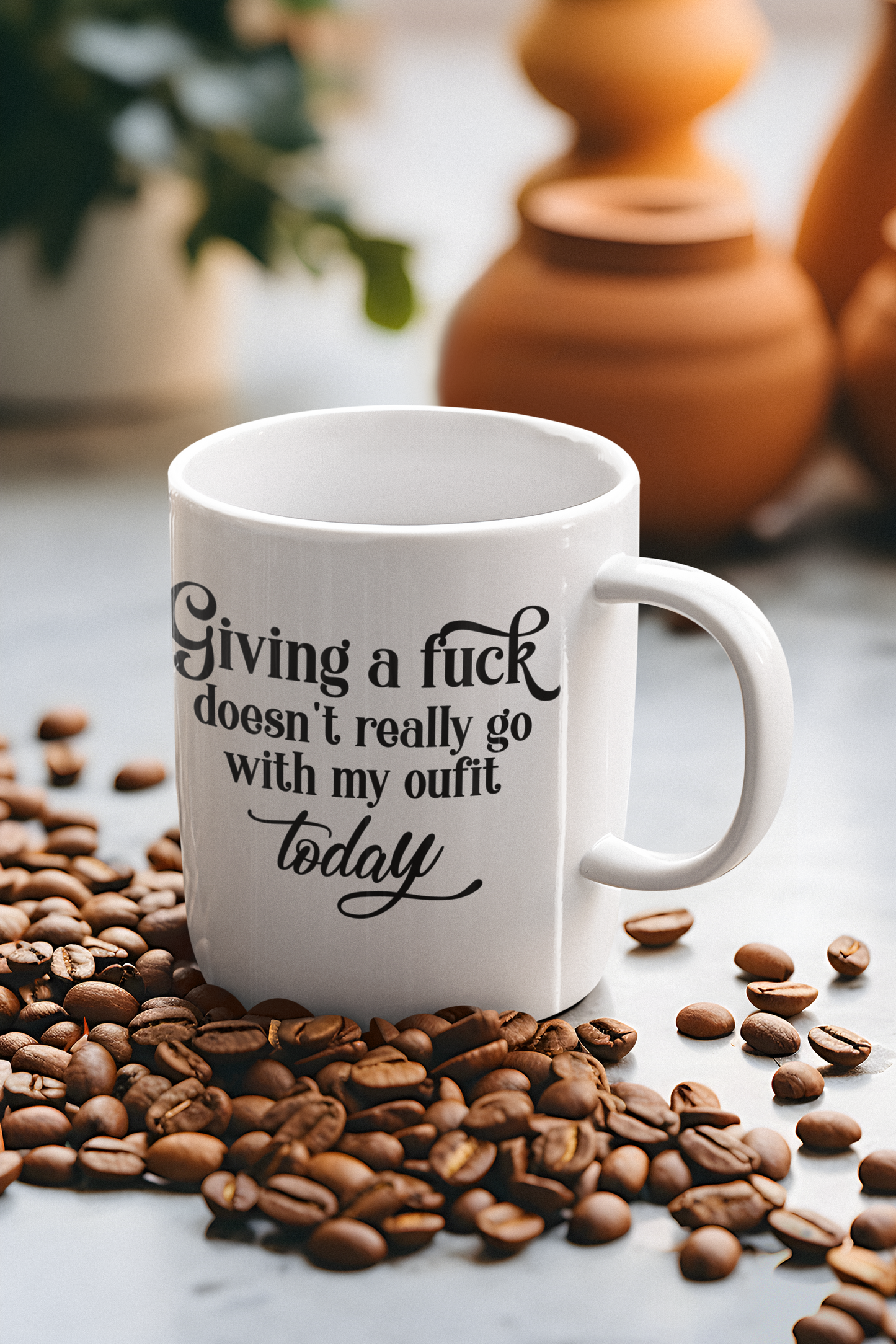 Giving a Fuck doesn't really go with my outfit today 15 oz. coffee mug