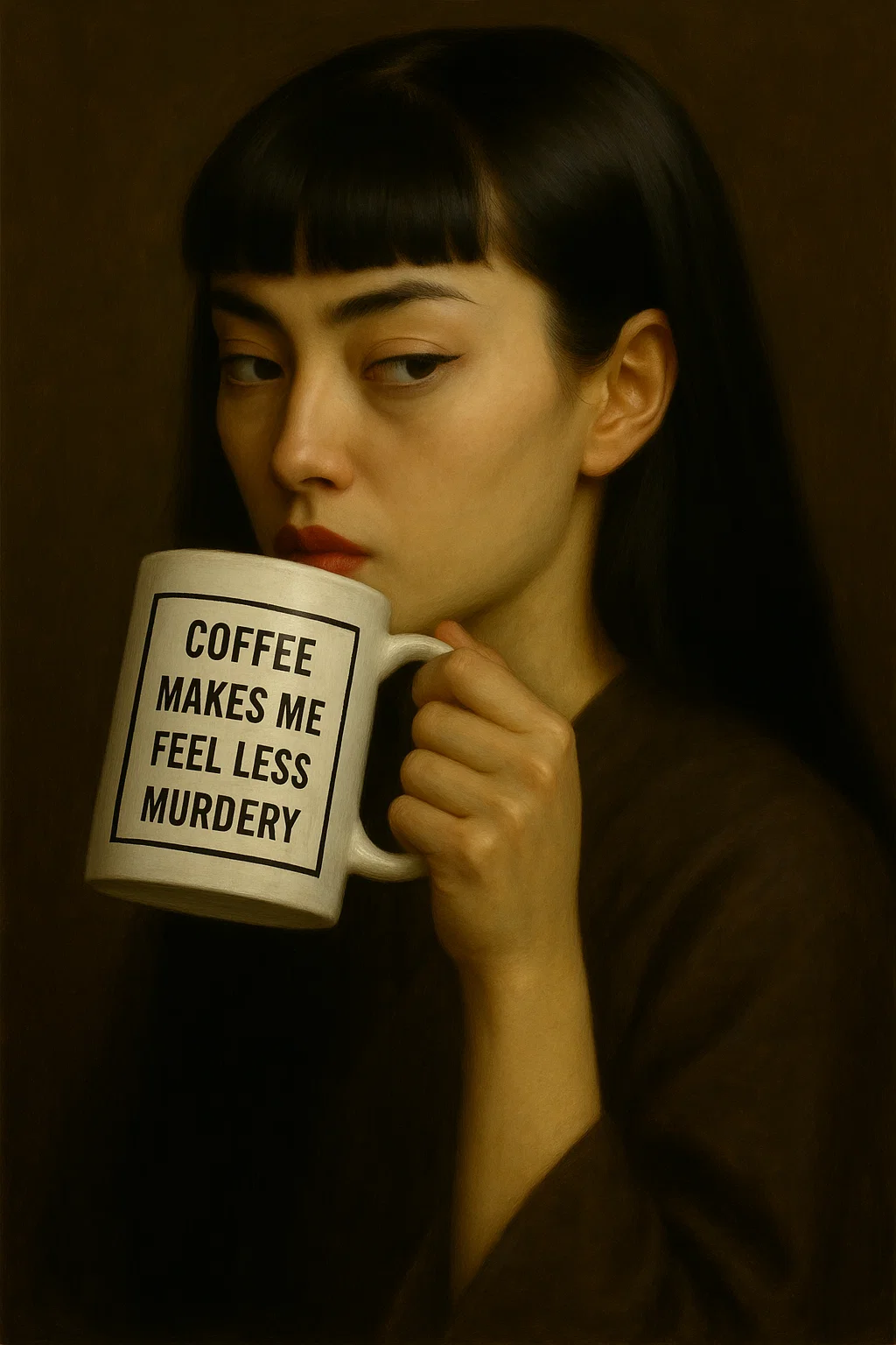 Coffee Makes Me Feel Less Murdery 15 ounce mug of awesomeness