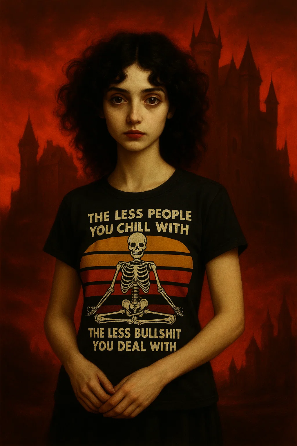 The less People you chill with ~ the less bullshit you deal with ~ shirts and coffee mugs available (black only)