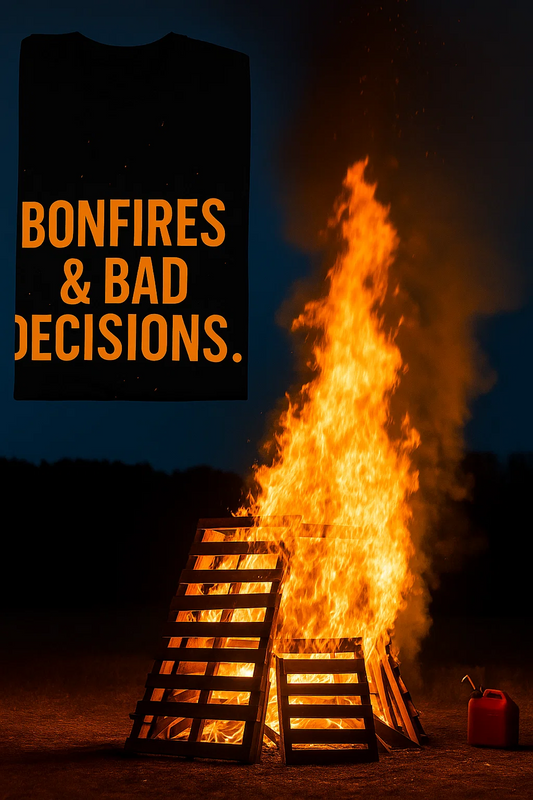 Bonfires & Bad Decisions / Long Sleeve Shirt | Cozy Fall Coffee Shirt for Introverts & Overthinkers ~Fall