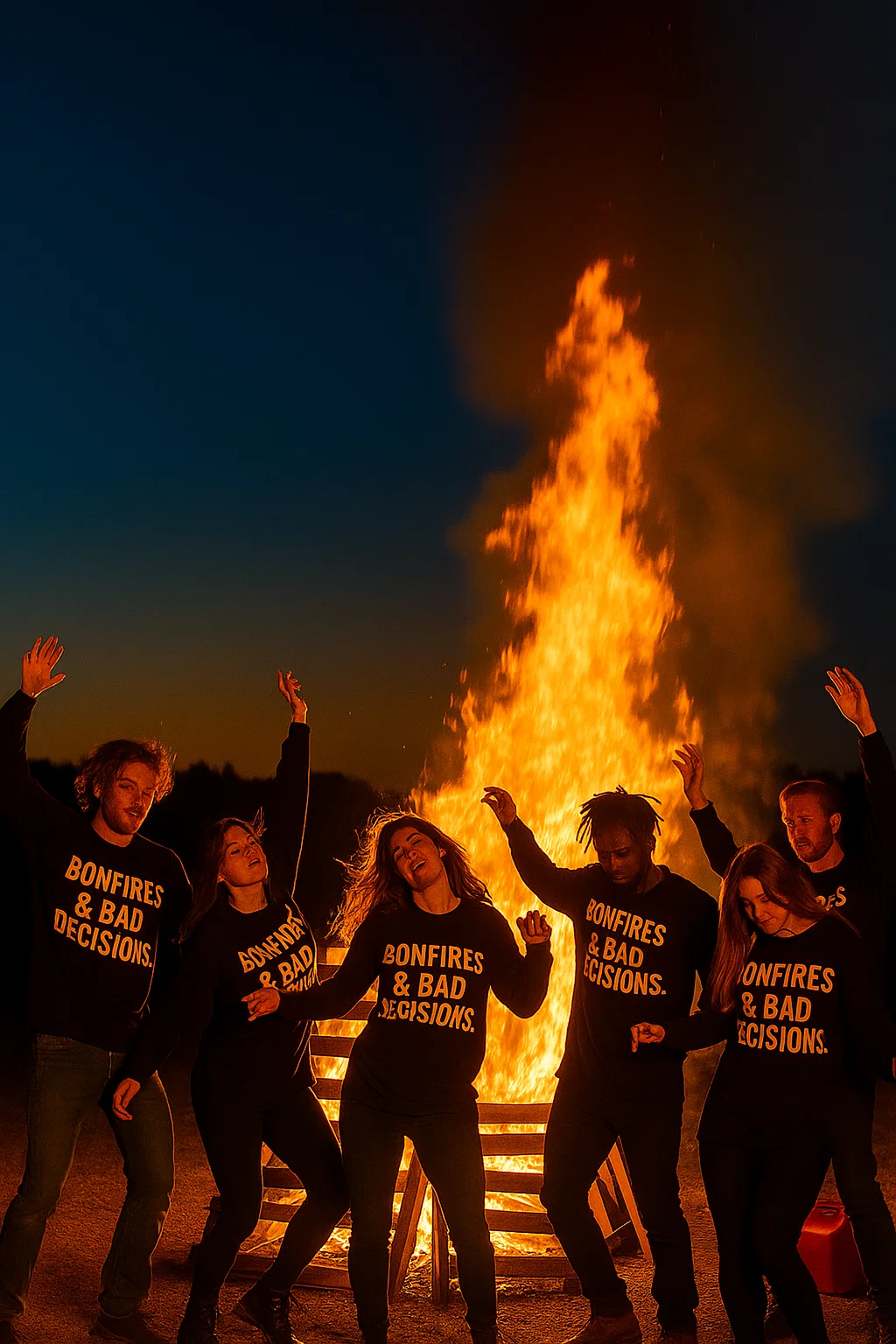 Bonfires & Bad Decisions / Long Sleeve Shirt | Cozy Fall Coffee Shirt for Introverts & Overthinkers ~Fall