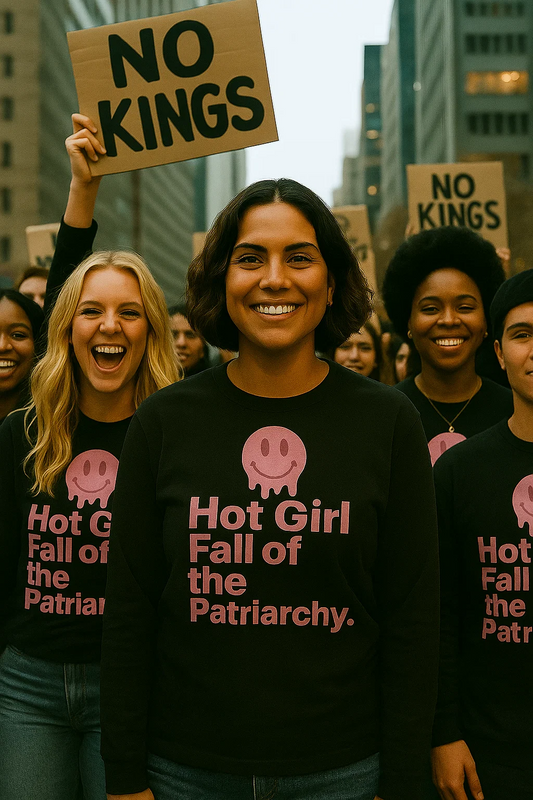 “Hot Girl Fall of the Patriarchy.” Long Sleeve Shirt | Feminist Fall Shirt for Bold Women & Supportive Men ~Fall