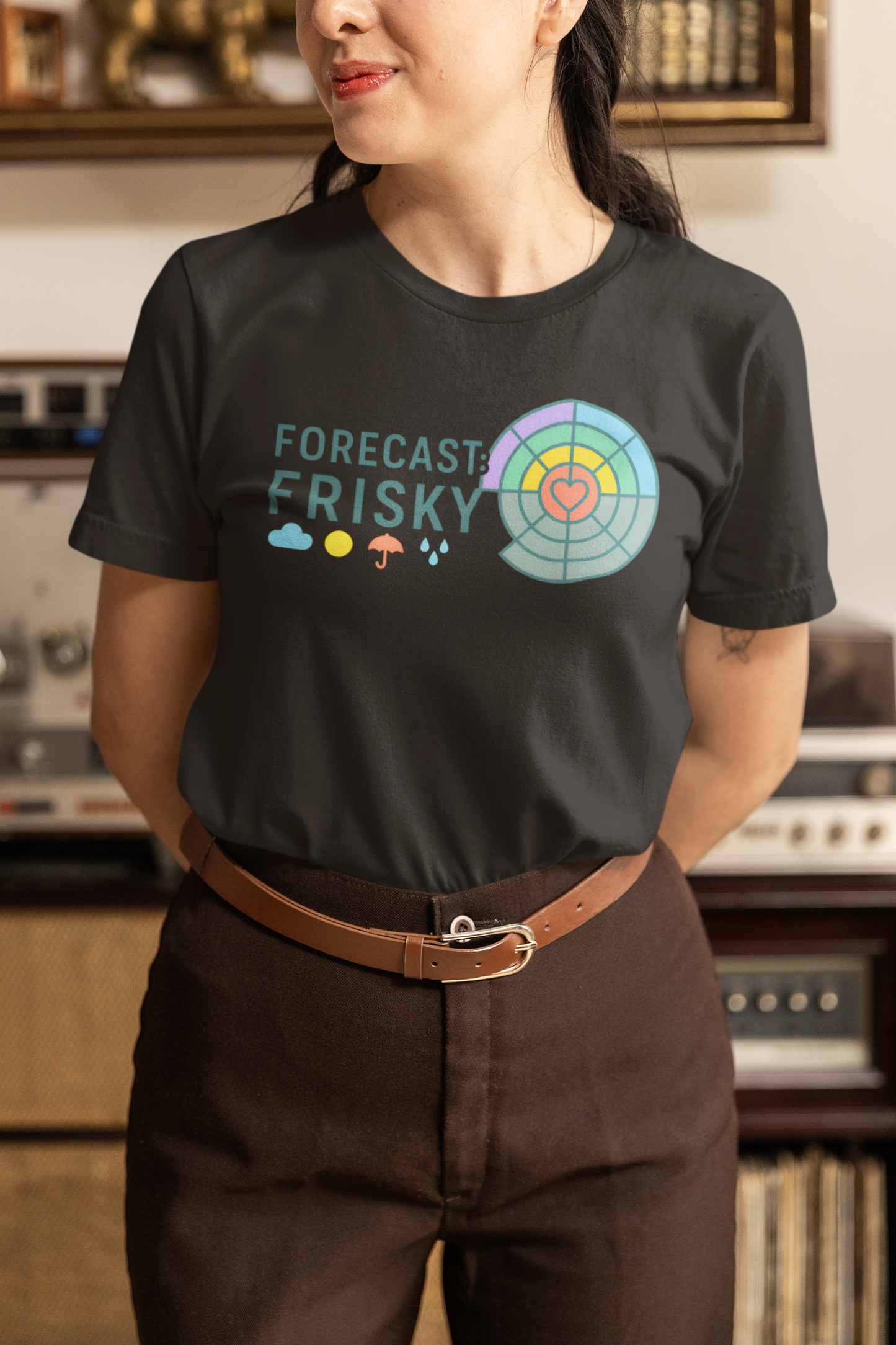 🌦️ Forecast: Frisky – Playful Florida Storm Radar Shirt (Black, Unisex & Fitted) | Funny Florida Shirt