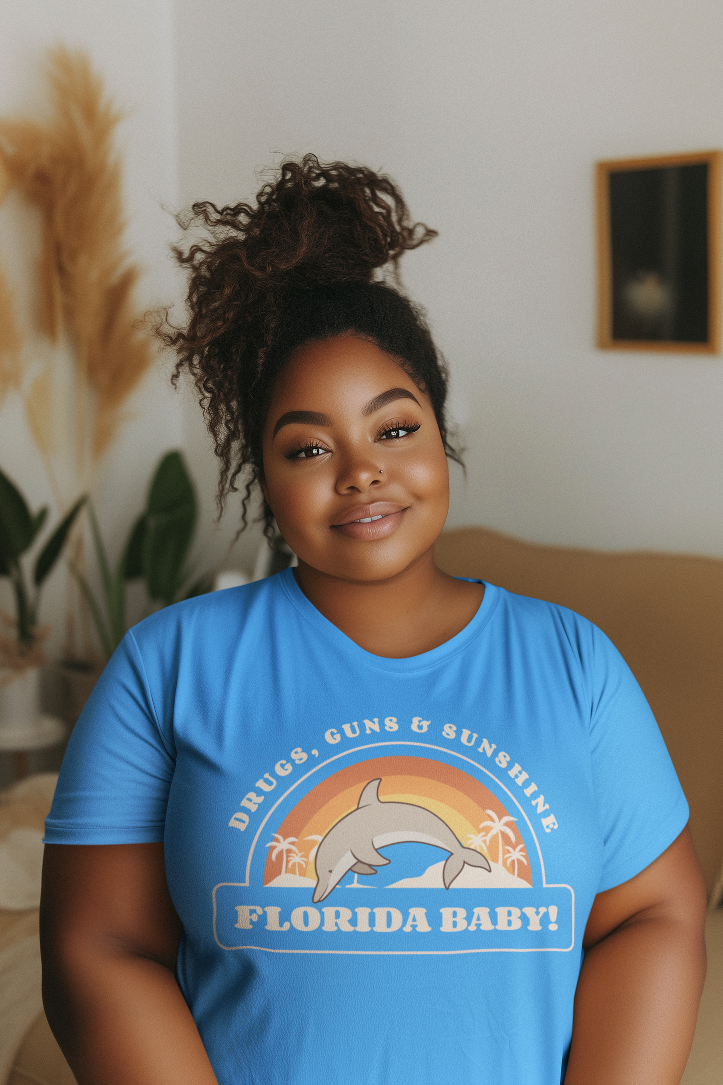 Florida Dolphin Surf Shirt | Drugs, Guns & Sunshine Graphic Tee Florida Dolphin
