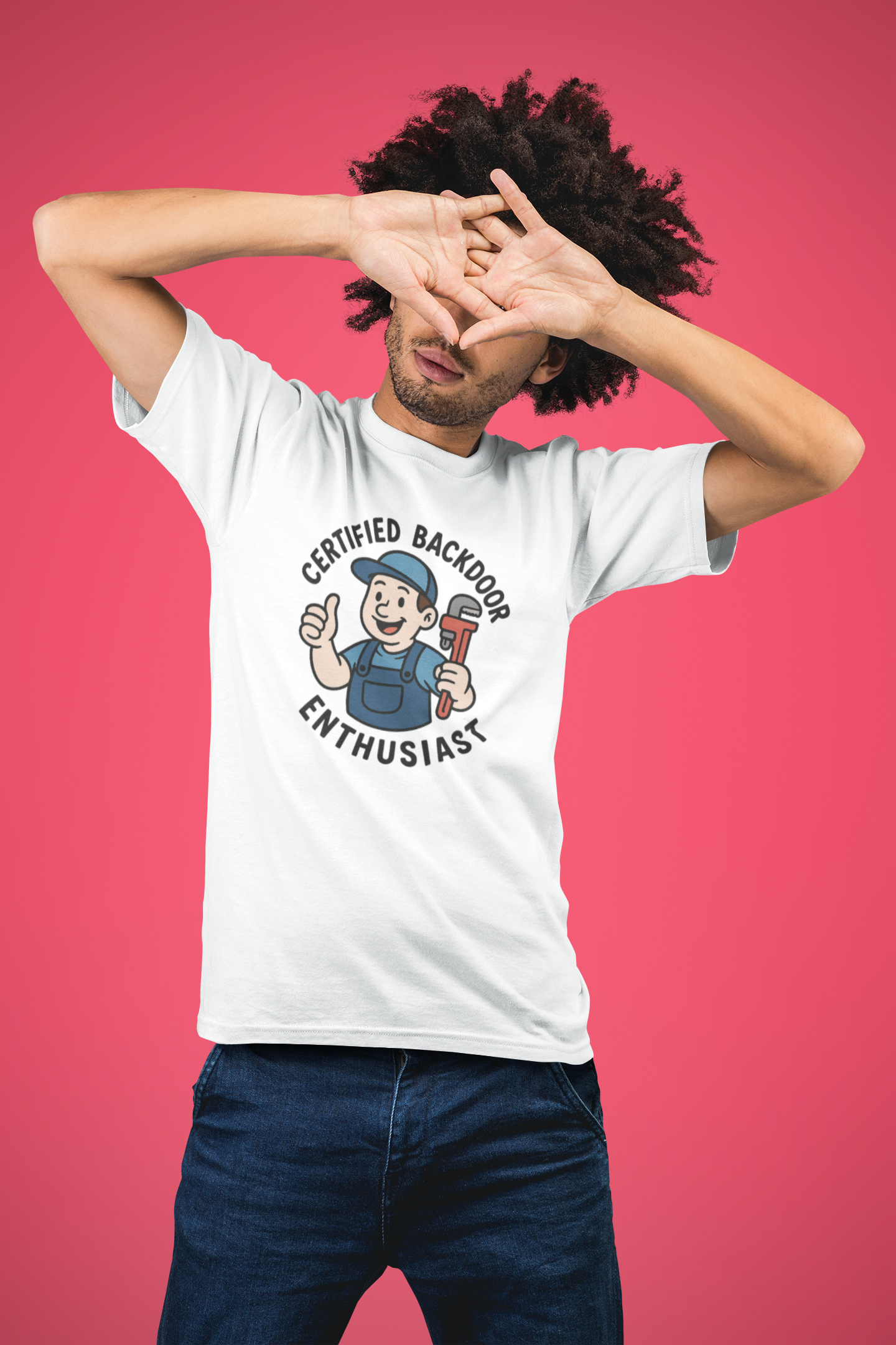 🔧 Certified Backdoor Enthusiast Shirt – Funny Plumber Parody Tee