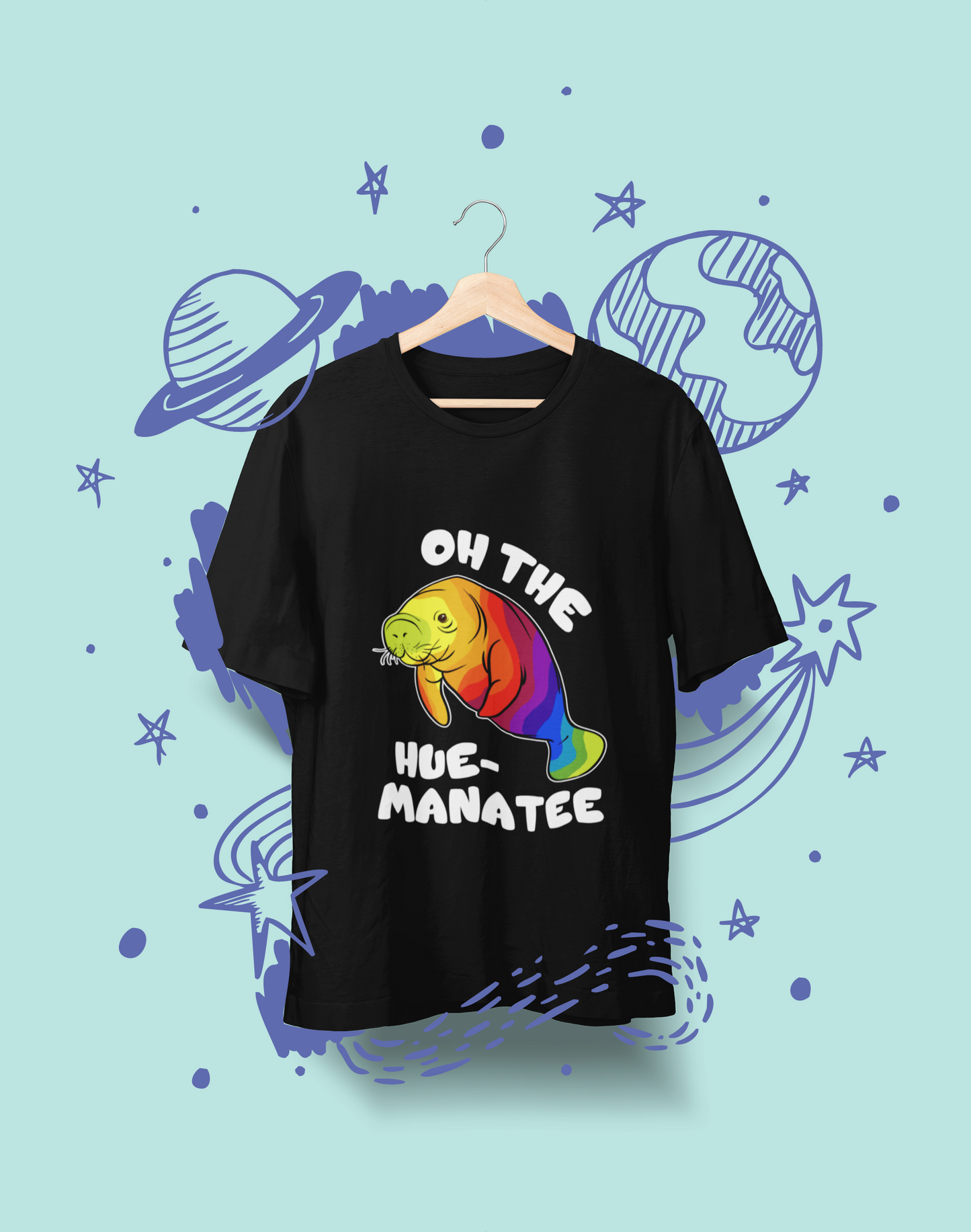 Oh the Hue Manatee shirt or coffee mug 15 ounces