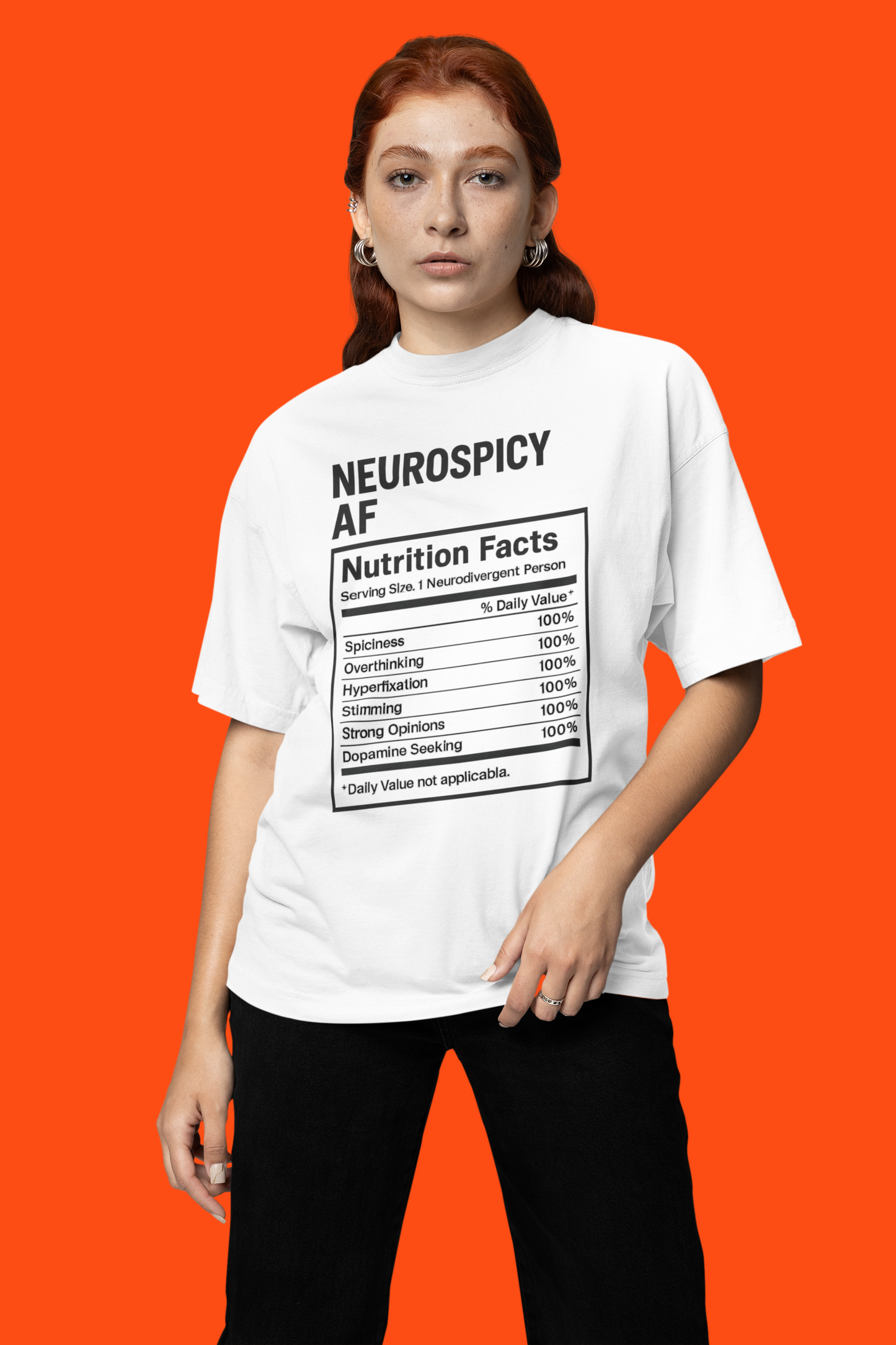 🧠Neurospicy AF Nutrition Facts Shirt – Bold Neurodivergent Pride Tee