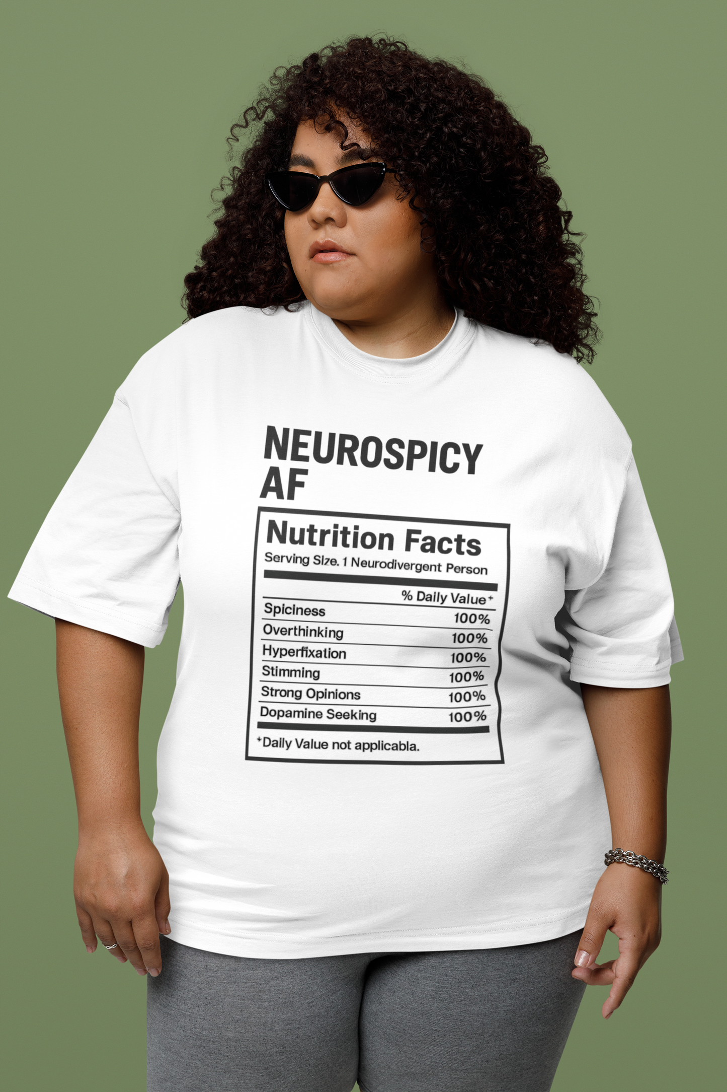 🧠Neurospicy AF Nutrition Facts Shirt – Bold Neurodivergent Pride Tee