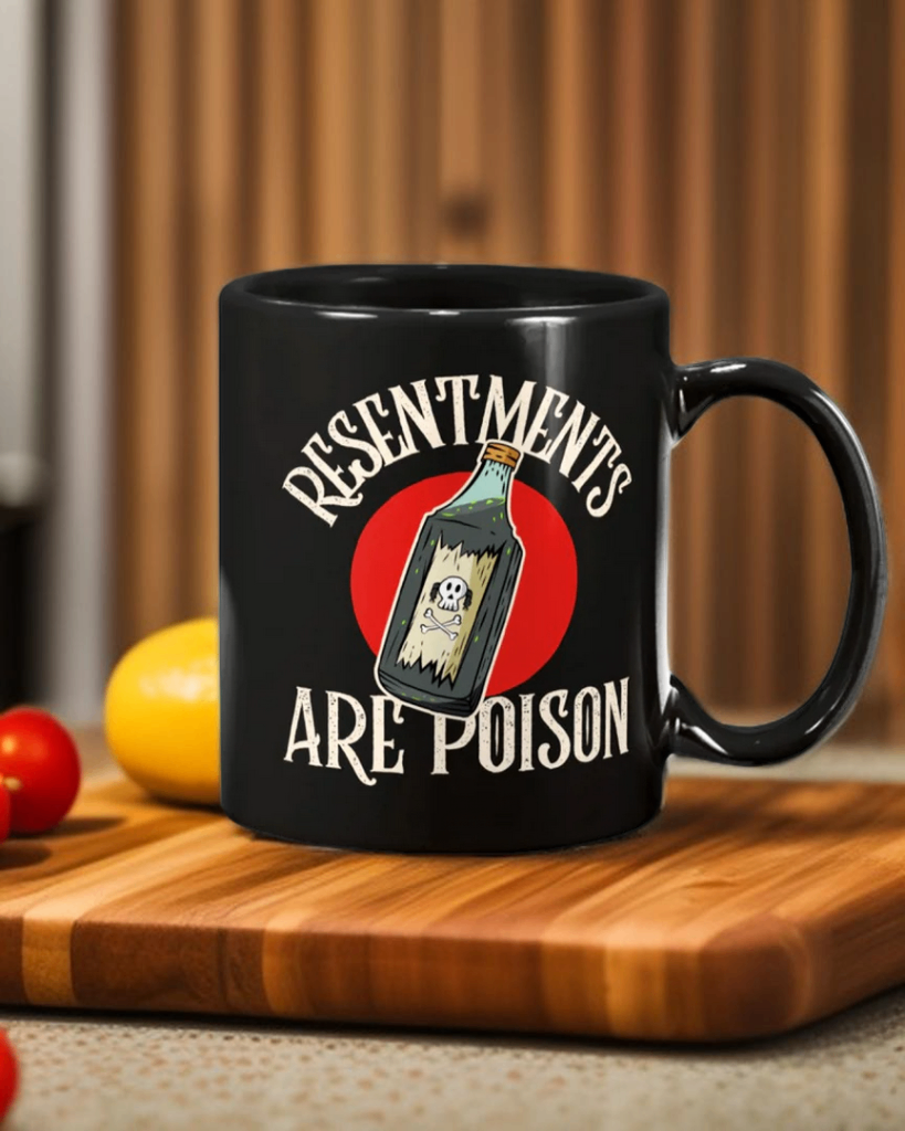 Resentments Are Poison coffee mug ceramic 15 ounces