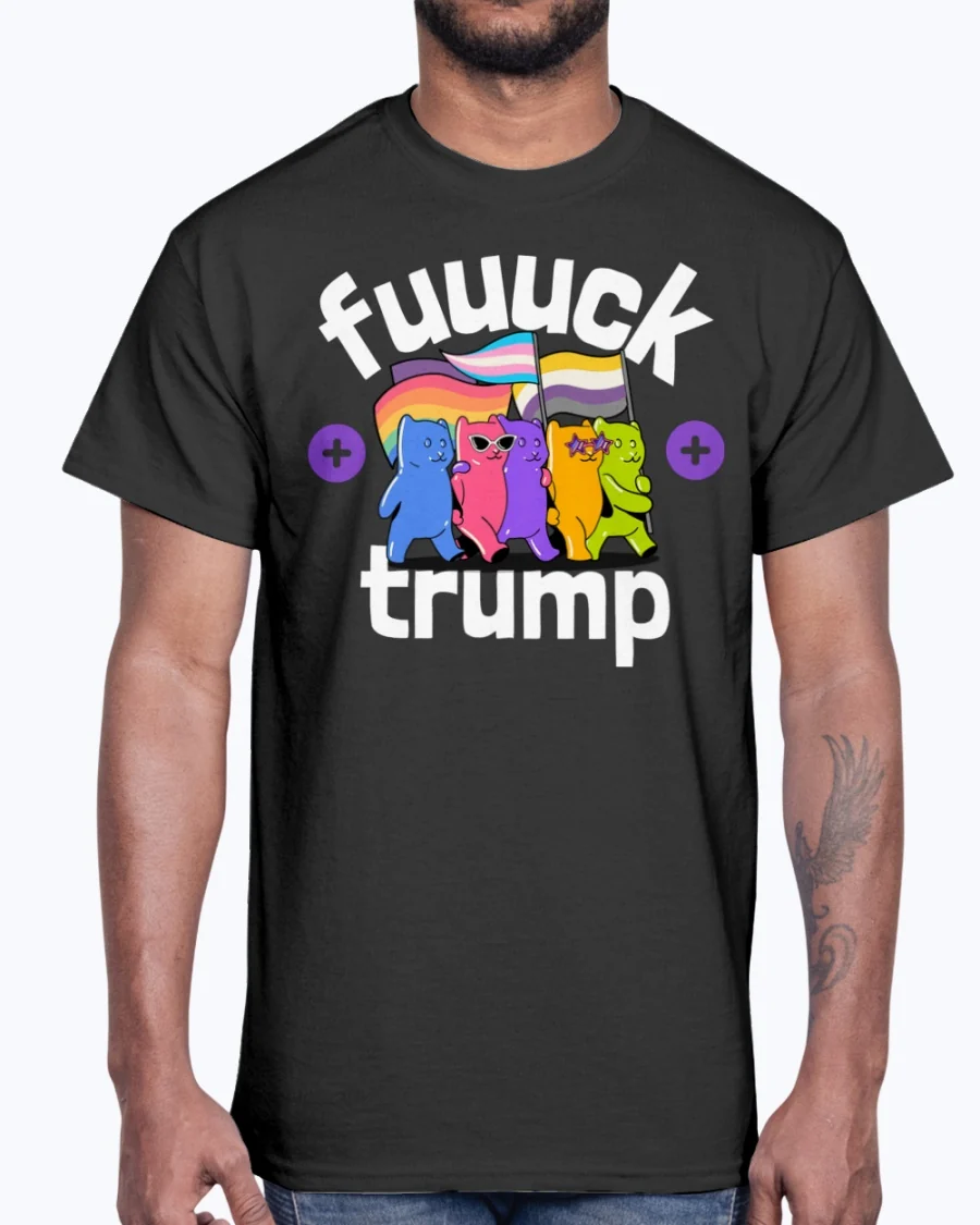 Fuck Trump Rainbow Bears Shirt – Bold Political Graphic Tee | Unlawful Threads