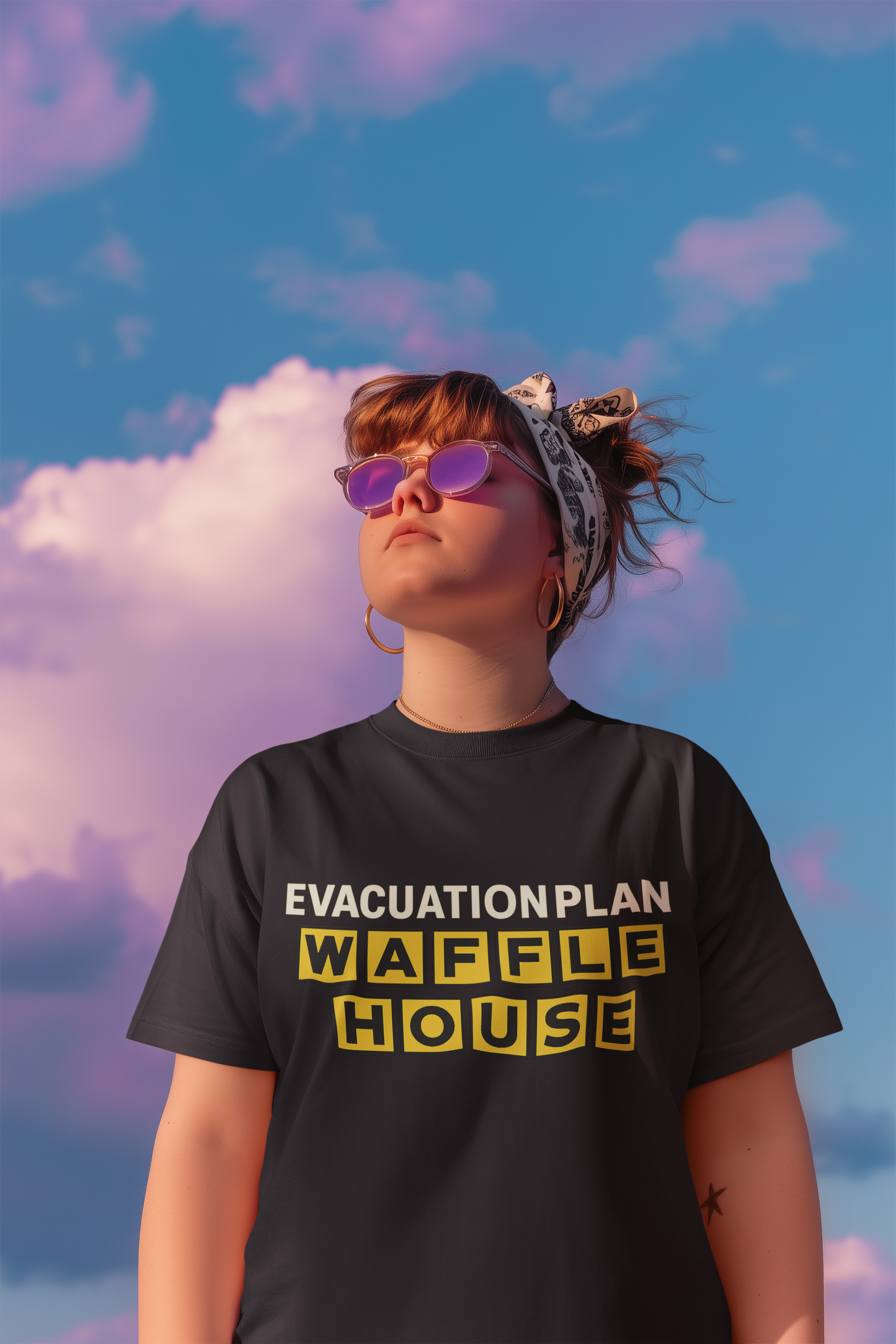 Evacuation Plan WAFFLE HOUSE Shirt – Florida Hurricane Humor Tee Florida