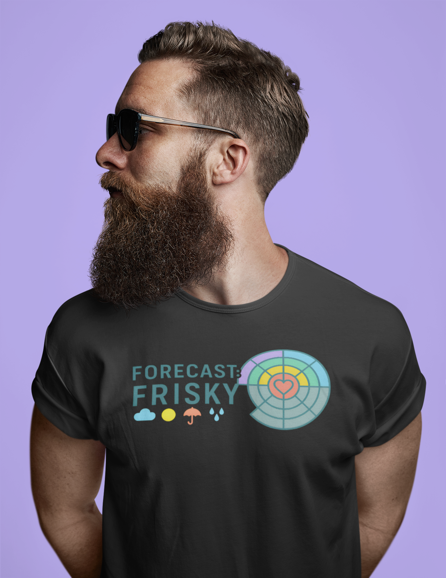 🌦️ Forecast: Frisky – Playful Florida Storm Radar Shirt (Black, Unisex & Fitted) | Funny Florida Shirt