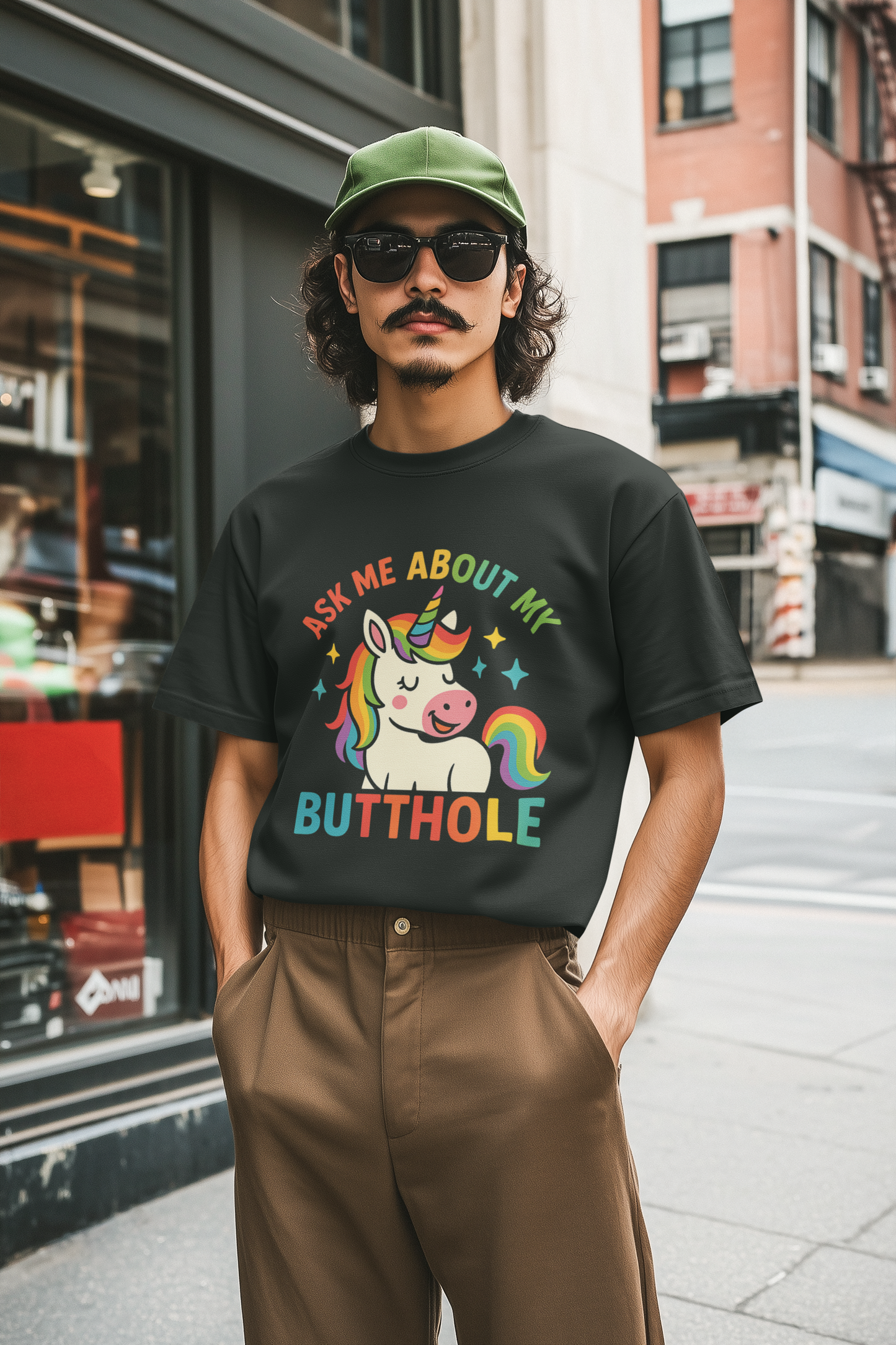 🌈 Ask Me About My Butthole – Funny Unicorn Shirt for Men & Women | Bold Pride, Zero Shame