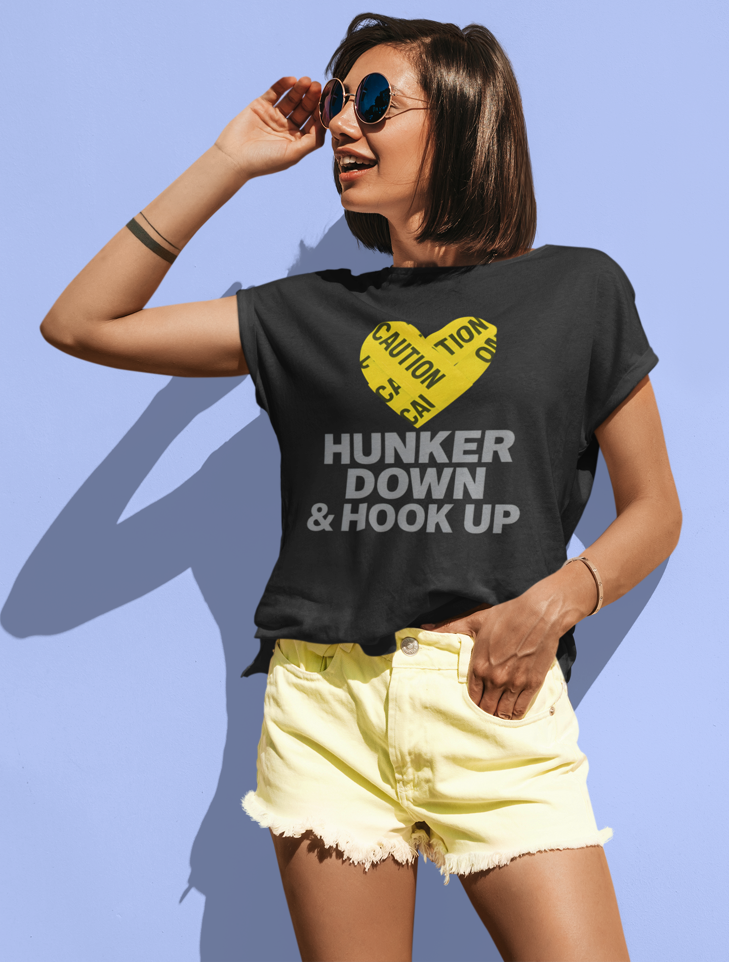 ⚡ Hunker Down & Hook Up – Florida Hurricane Love Language Tee | Funny Florida Shirt