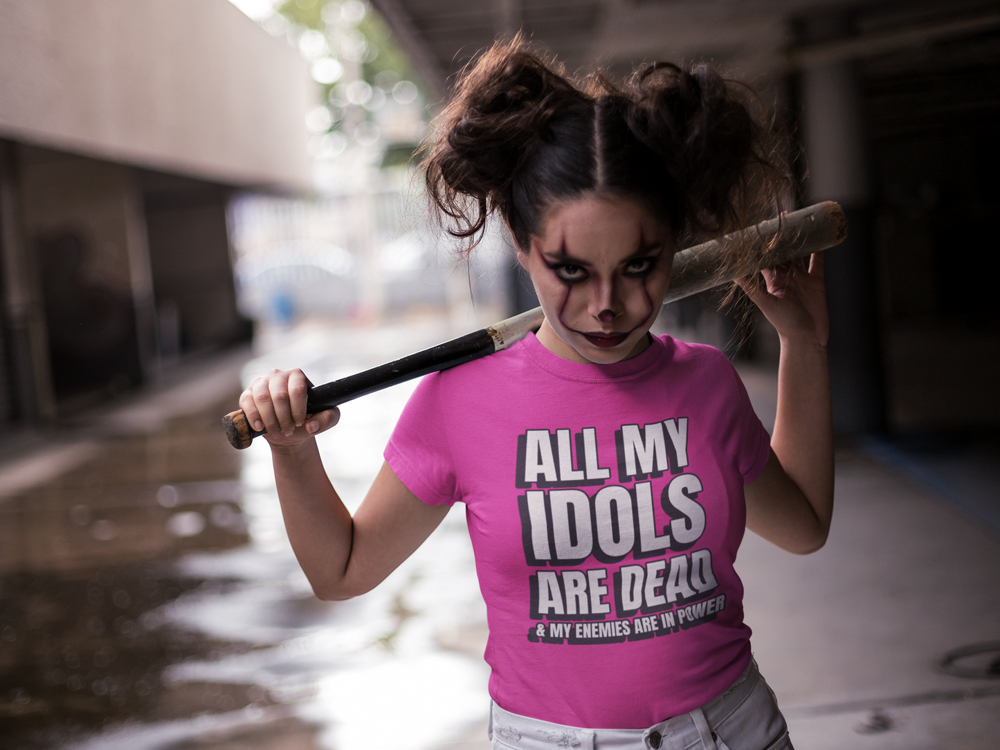 All My Idols Are Dead & My Enemies Are in Power Shirt & Mug | Dark Humor & Dystopian Quote Merch