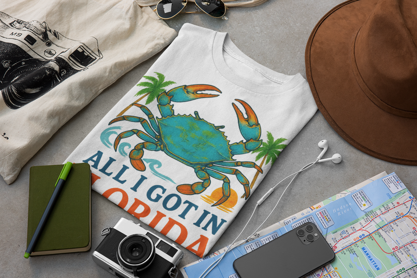 All I Got in Florida Was Crabs – White Shirt | Funny Florida Shirt