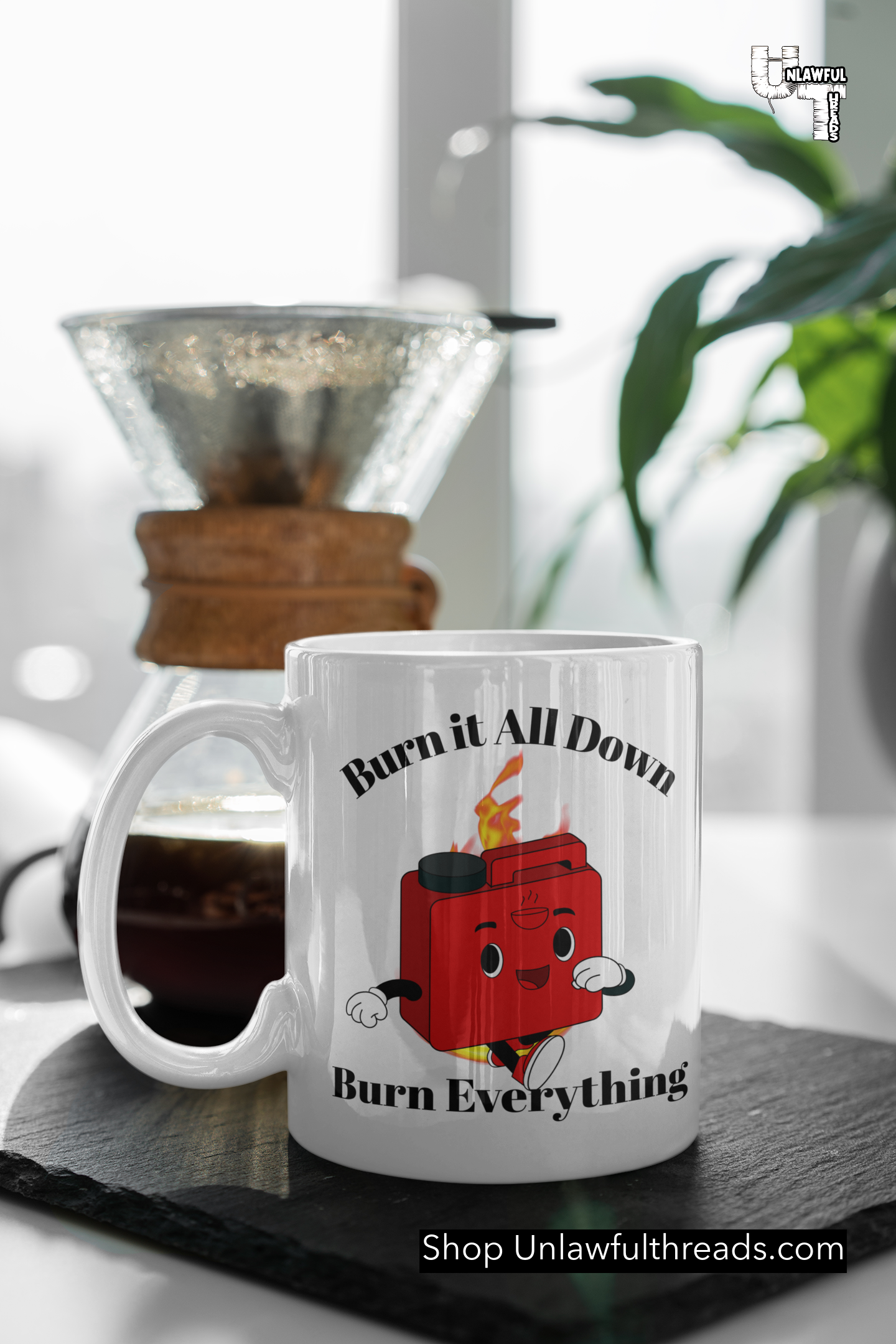 Burn it All Down  Burn Everything   15 oz. ceramic mug