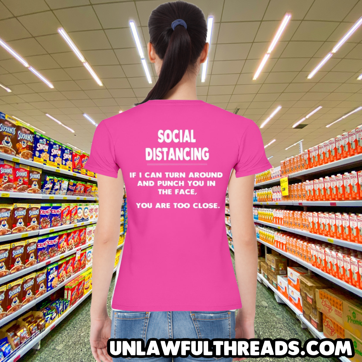 Social Distancing guidelines too close shirt Gildan Ultra Ladies T-Shirt