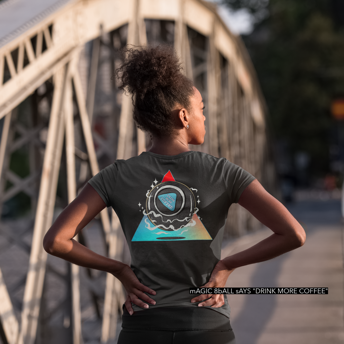 mAgIC 8BALL sAYs DRINK MORE COFFEE 15 oz. mugs and shirts