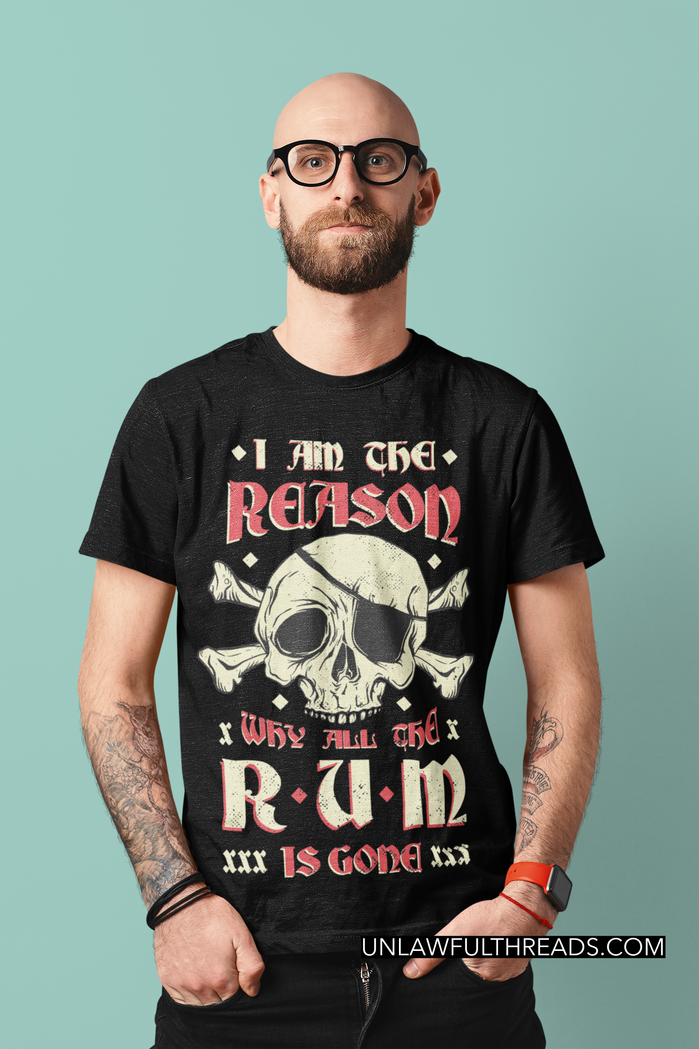 I am the reason why all the rum is gone shirts black m/w