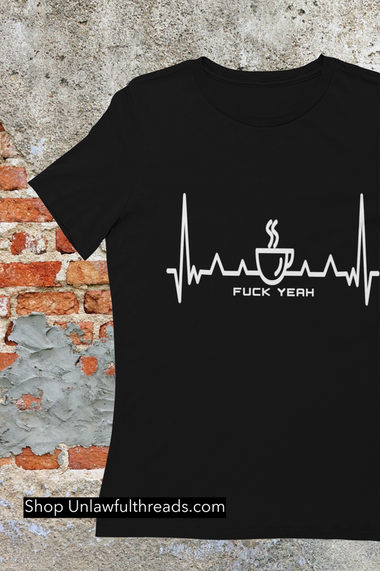 Coffee FUCK YEAH classic cotton shirts male and female sizes available