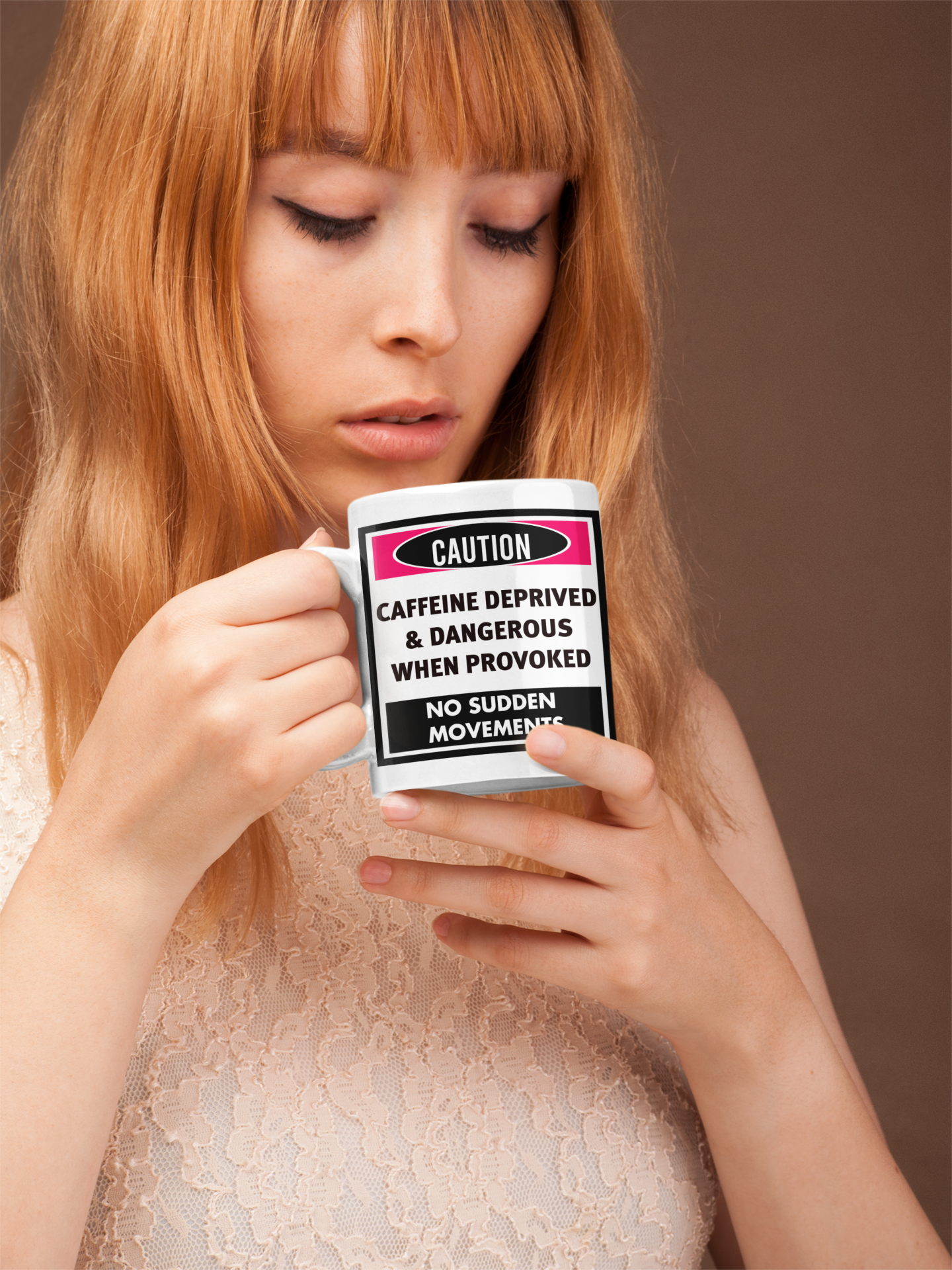 CAUTION caffeine deprived & dangerous when provoked 15oz Mug