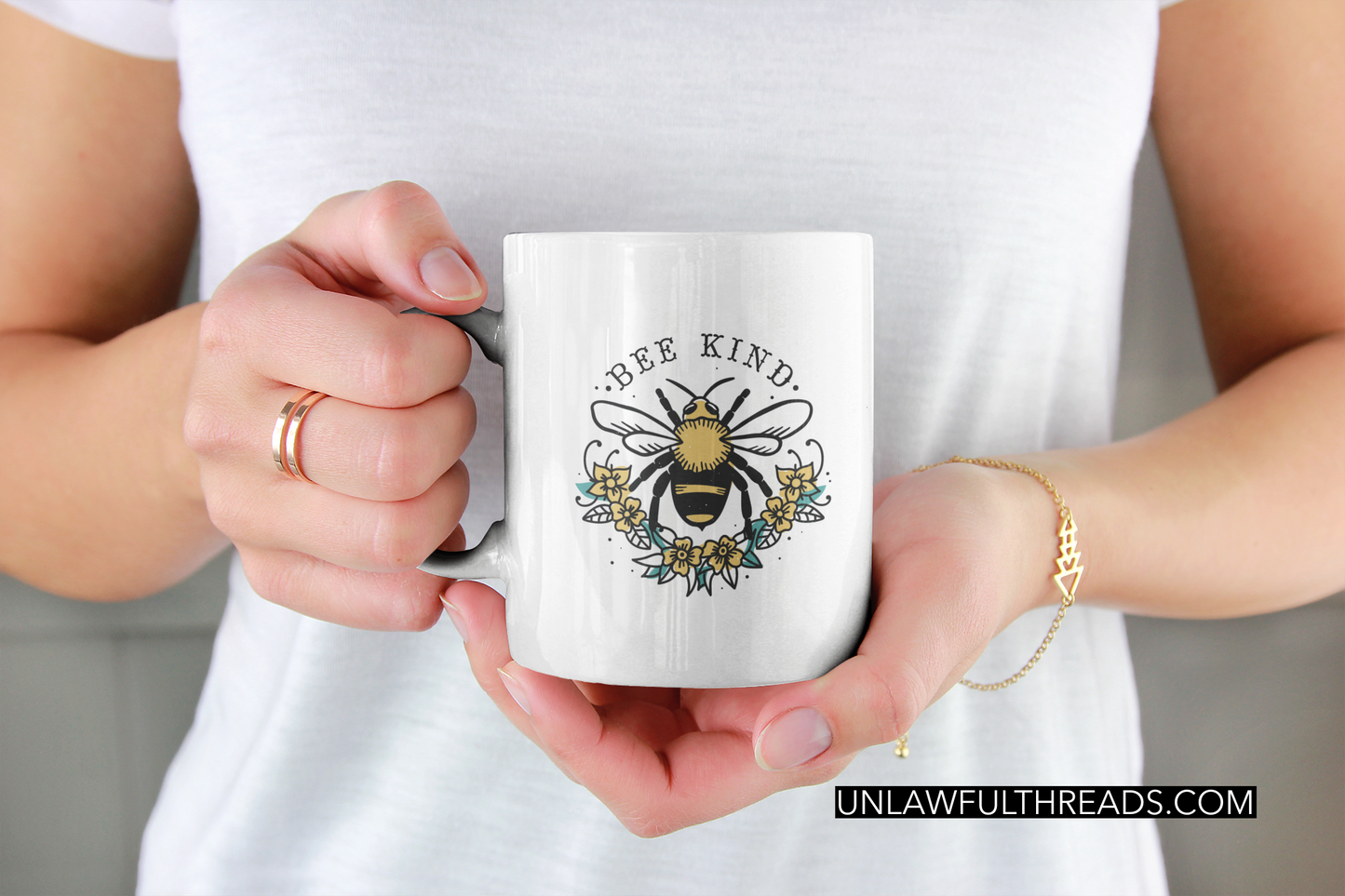 Bee Kind coffee mug 15oz.