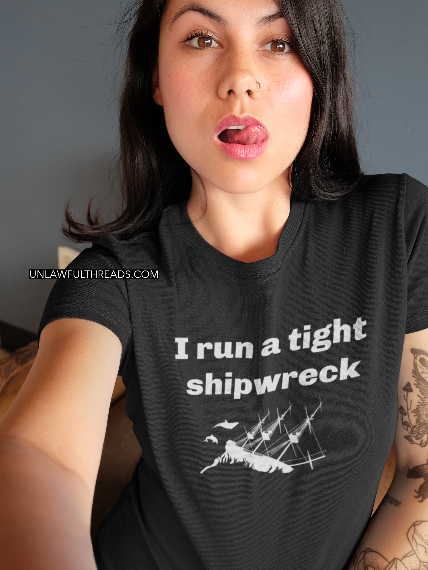 I run a tight shipwreck mug or shirt