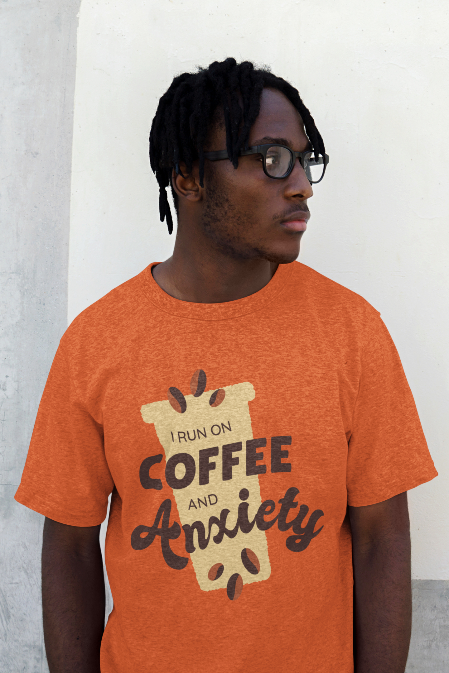 I run on Coffee and Anxiety shirt men/womens Cotton