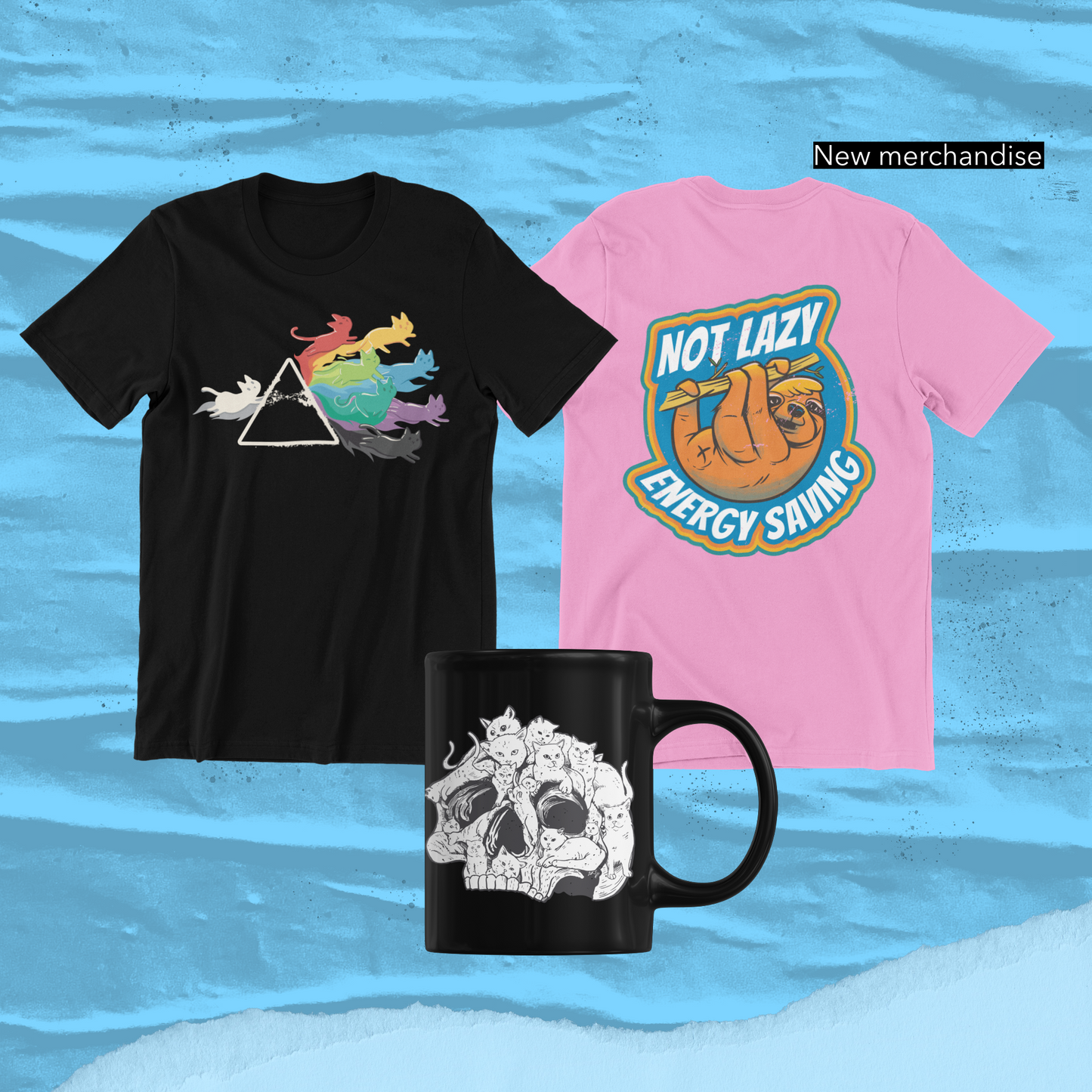 PRISM CAT or The Dark Side of The Cat coffe mugs and shirts available 15 oz.