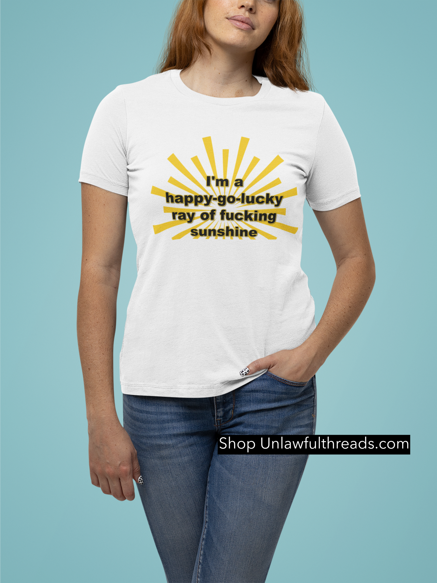 I'm A happy-go-lucky ray of fucking sunshine Shirt or coffee mug 15 ounces of pleasure
