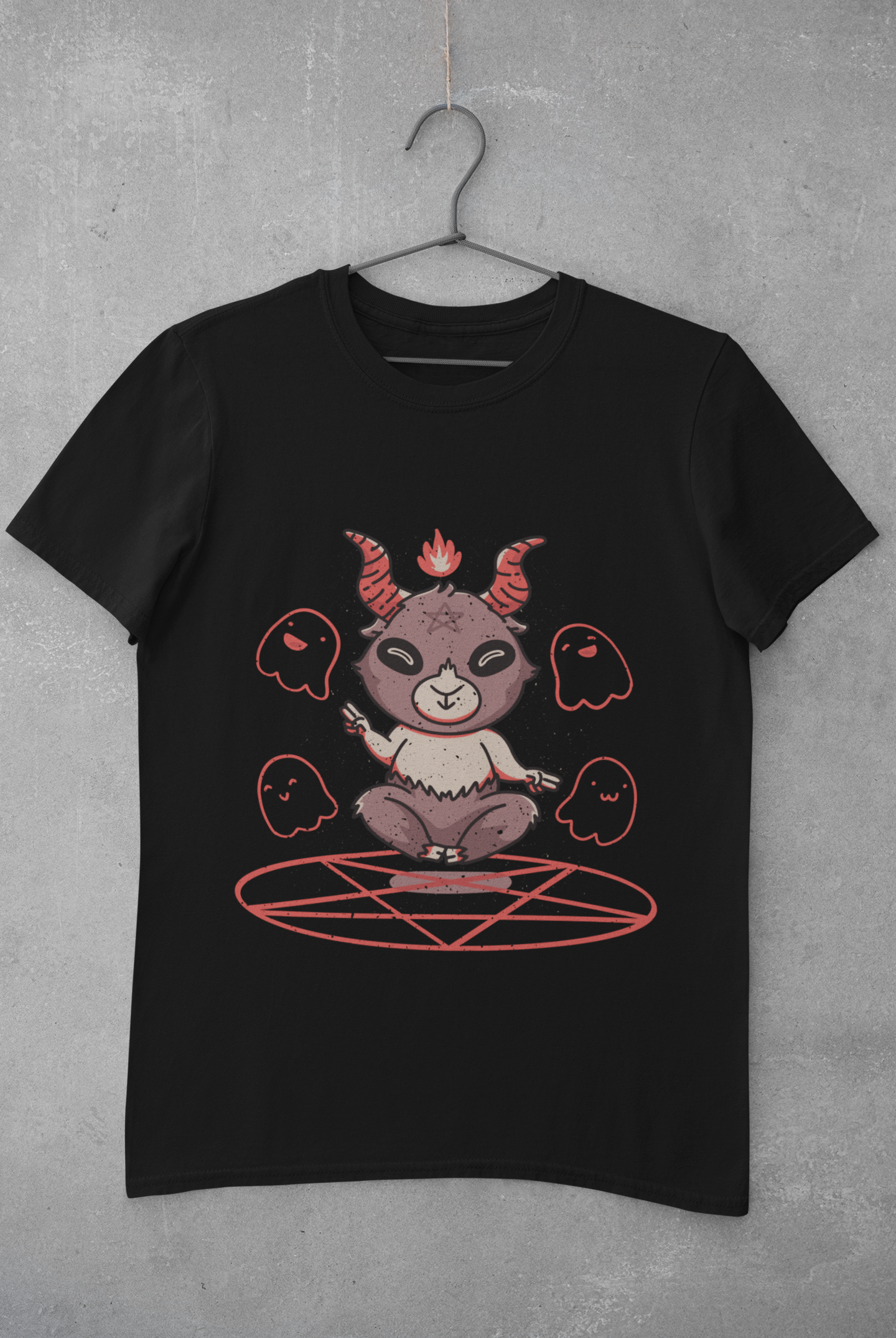 Cute Kawaii Baphomet shirts black m/w