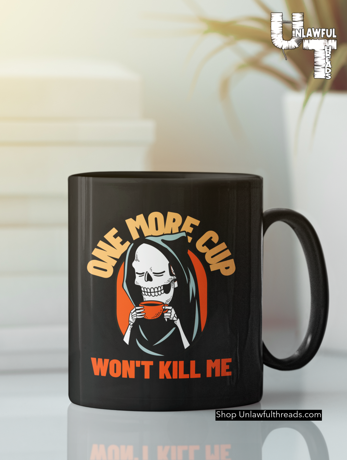 One more cup won't kill me reaper edition ceramic coffee mug 15 ounce