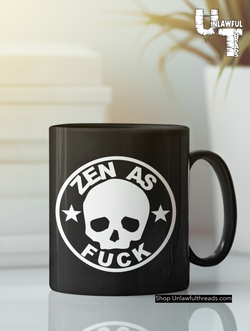 Zen as Fuck skull edition 15 ounce coffee mug