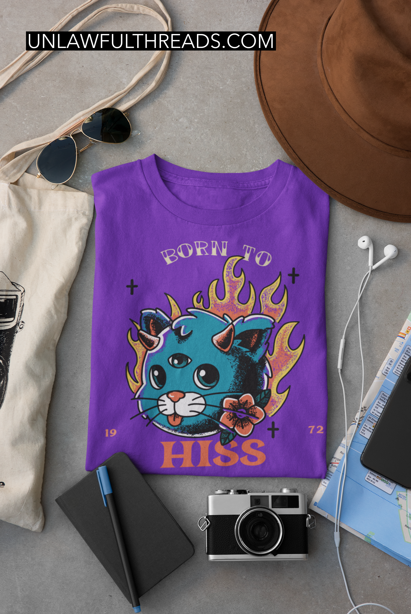 Born To Hiss shirt mens/womens cotton