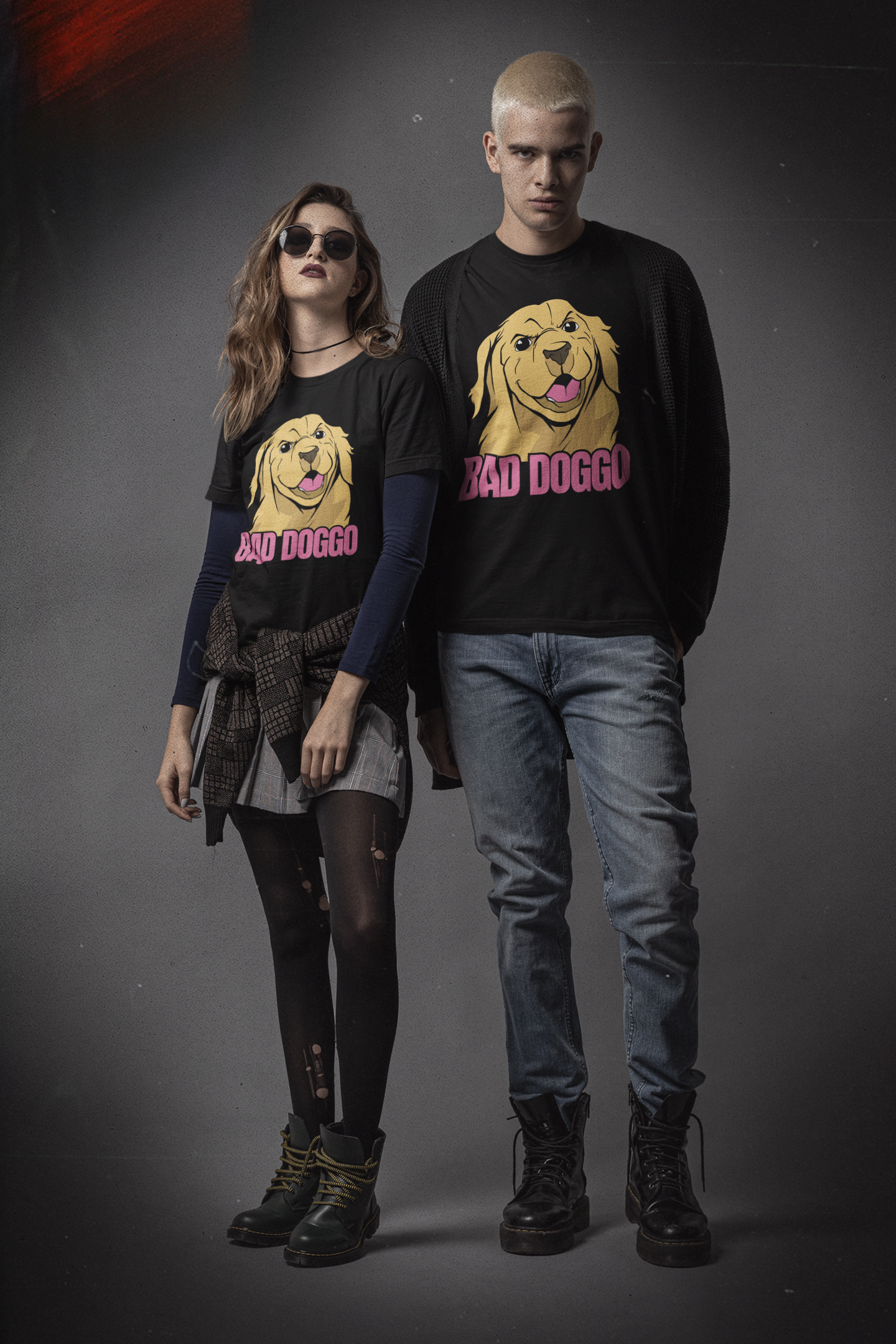 Bad Doggo shirts or 15 ounce coffee mugs