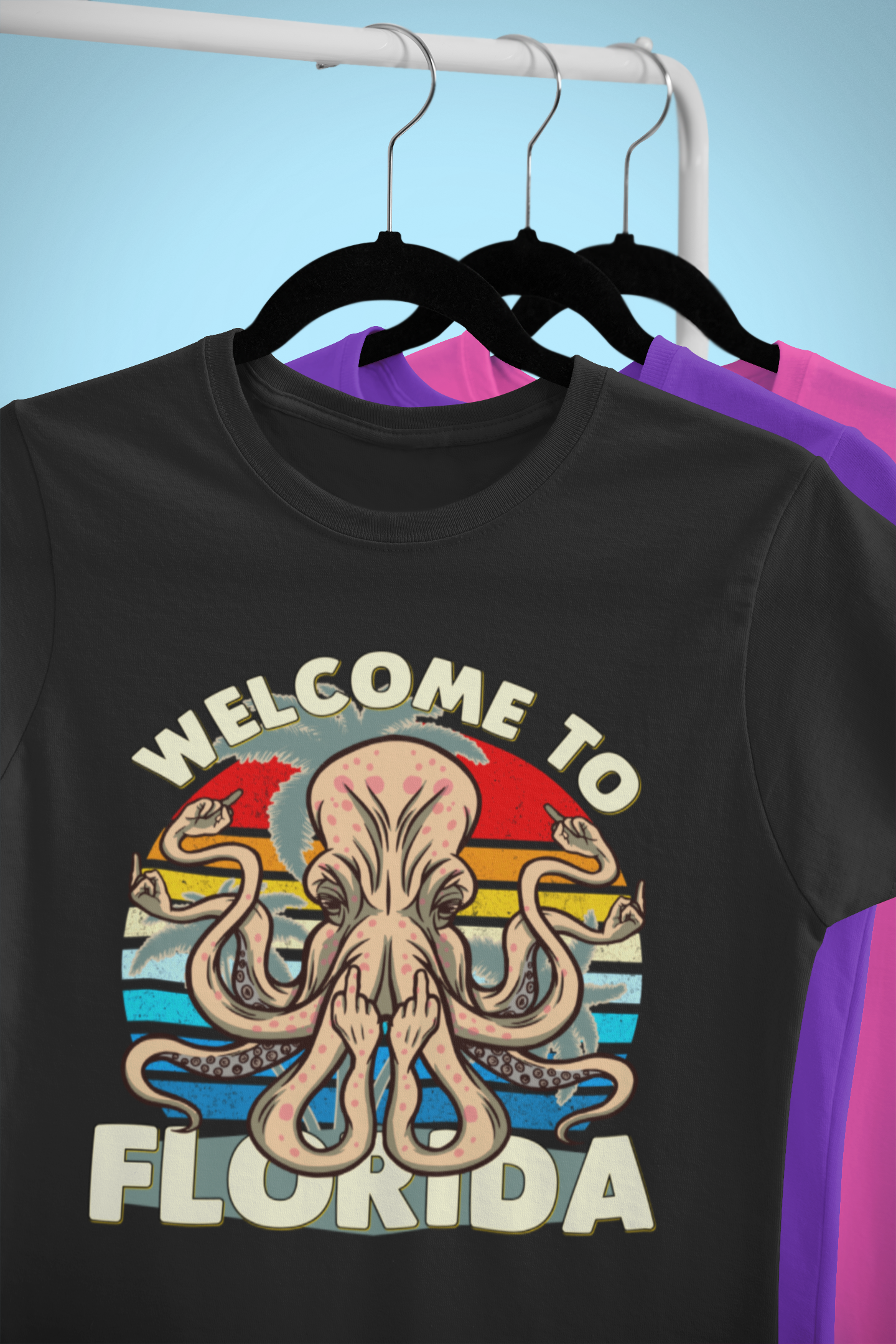Welcome to Florida Octopus fingers shirts and coffee mugs