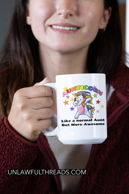 Aunticorn like a normal aunt but more awesome coffee mug 15 ounces