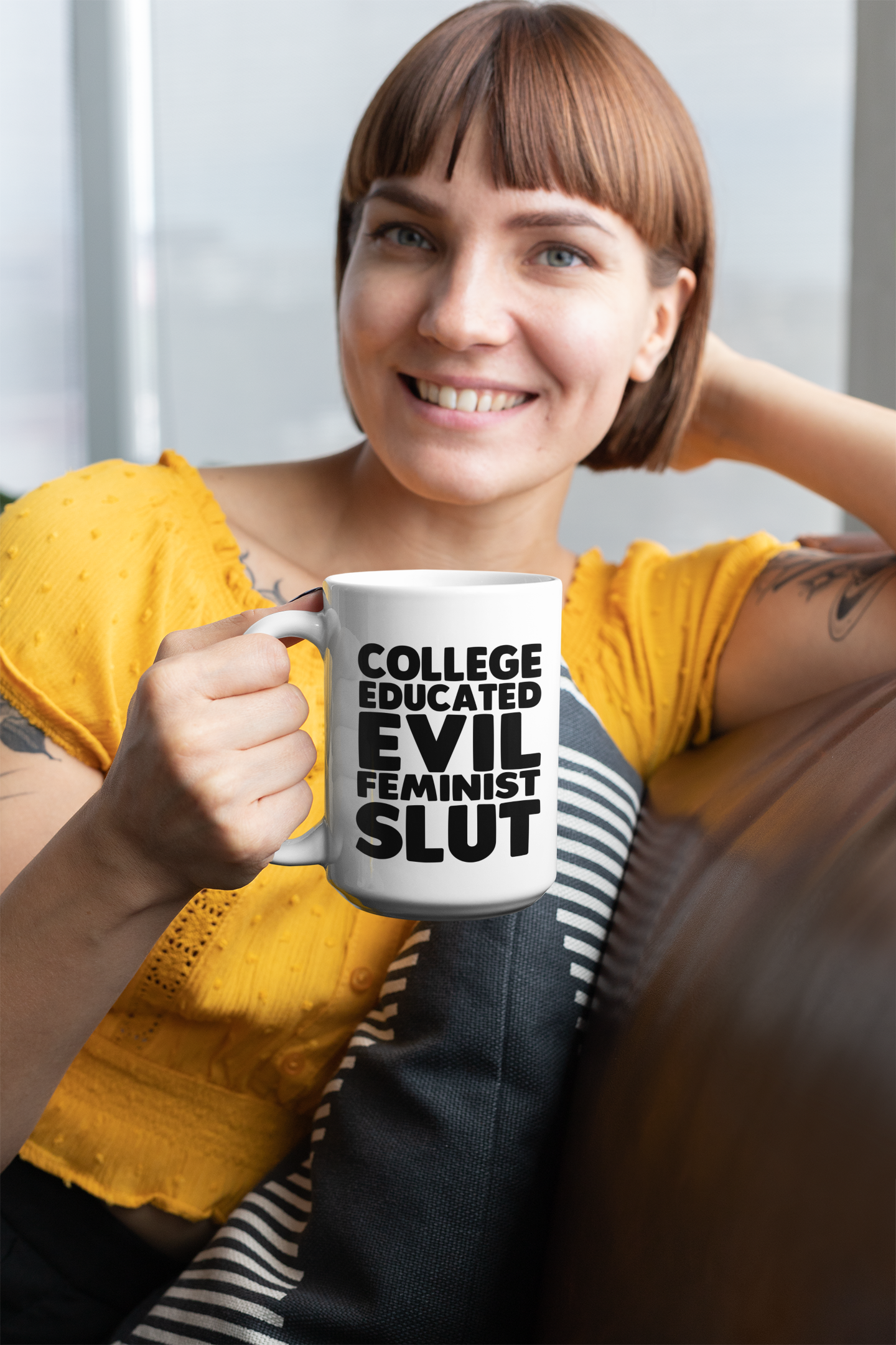 College Educated Evil Feminist Slut coffee mug 15oz Mug