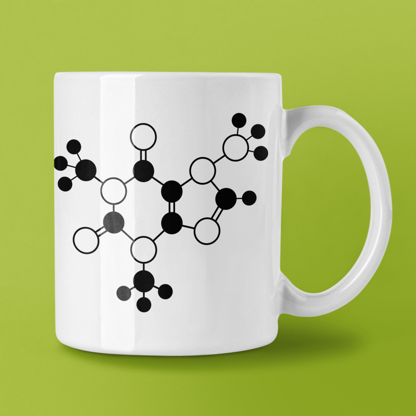 CAFFEINE MOLECULE 4 versions! 15 ounce coffee mugs