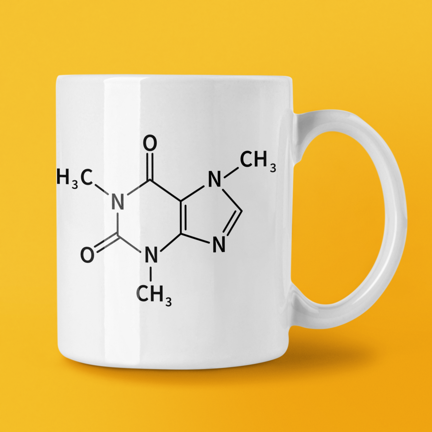 CAFFEINE MOLECULE 4 versions! 15 ounce coffee mugs