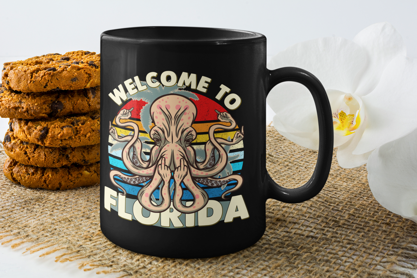 Welcome to Florida Octopus fingers shirts and coffee mugs